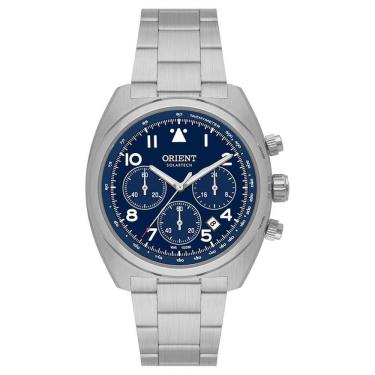 Imagem de Relógio Orient Masculino Ref: Mbssc297 D2sx Solar Cronógrafo Prateado