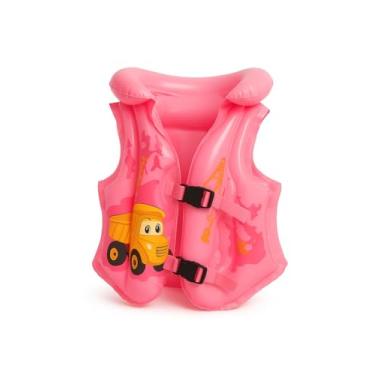 Imagem de Boia Colete Salva Vidas Infantil Estampado tamanho M (a partir de 3 anos) (Rosa)