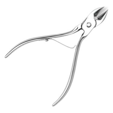 Imagem de Cortador de unhas kit de unhas aço inoxidável alicates profissionais corte de cutículas palito raspador raspador removedor(Alic Corte + Espátula + Palito)