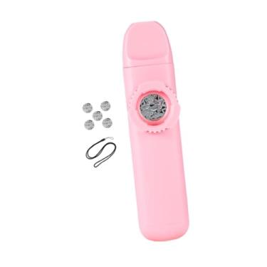 Imagem de KiBcsLic Flauta Kazoo com 5 membranas extras e alça para o pescoço. Brinquedo musical fácil de aprender, com tom ajustável, ideal para viagens, eventos, Rosa