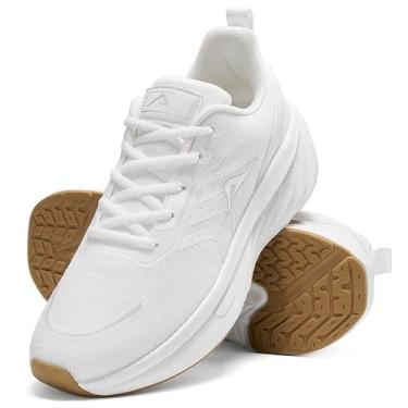 Imagem de Ablanczoom Tênis feminino para caminhada: antiderrapante, leve, sem cadarço, tênis para academia, trabalho, atlético, casual, Branco, 38