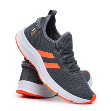 Imagem de Tênis Esporte Masculino Academia Treino Tramado Cadarço Sola Leve Conf