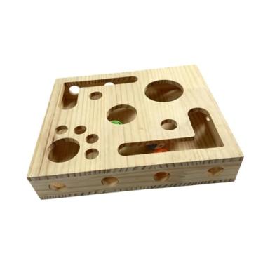 Imagem de Whtkoph Quebra-cabeça Interativo para Gatos, Promove O Desenvolvimento Mental, Jogo de Boxe com Bola, Brinquedo de Treinamento para Ambientes Internos, Jogo D