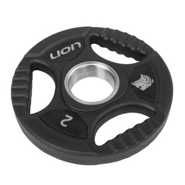 Imagem de Anilha 2 Kg Musculação Em Aço E Borracha Vulcanizada Lion