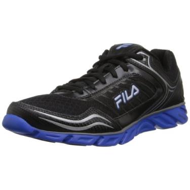 Imagem de Fila Memory Fresh 2 Tênis de corrida masculino, Preto/Azul Príncipe/Prata Metálico, 7.5