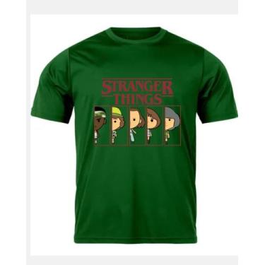 Imagem de Camiseta 100% Algodao Unissex Filme Stranger Things - kyros, Verde, P