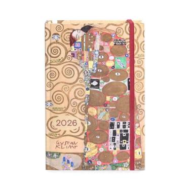 Imagem de AGENDA PLANNER 2026 GUSTAV KLIMT DIÁRIA PEQUENA O ABRAÇO TECA PAPELARIA