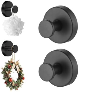 Imagem de 2 pacotes de ganchos de ventosa para grinaldas em vidro, 2025 novos ganchos de ventosa sem broca para toalhas, roupões, casacos, grinaldas, gancho de parede para banheiro e cozinha, gancho de