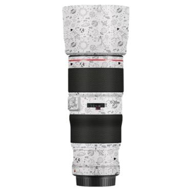 Imagem de Adesivo de lente de câmera EF 70-200 4II para Canon EF 70-200 mm F4 II Película protetora de vinil decalque skin (desenho animado espaço branco)