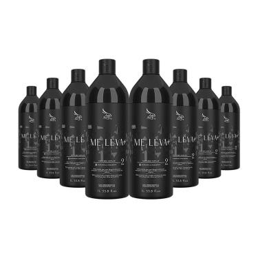 Imagem de Kit 8 Escovas Progressivas Me Leva Black Passo 2 1 Litro