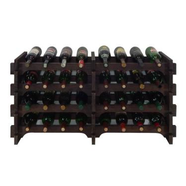 Imagem de Adega Madeira 32 Garrafas Imbuia Cevey Adegas e Artesanatos