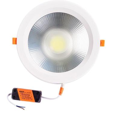 Imagem de Plafon Spot Led Cob 30w Embutir Redondo Branco Frio 6500k