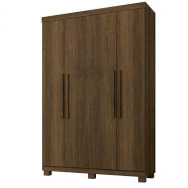 Imagem de Roupeiro Milão 4 Portas 3 Gavetas Benetil Imbuia