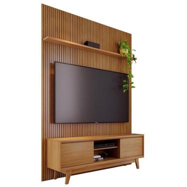 Imagem de Rack Bancada Com Painel Milo Cumaru Para Tv Até 75” - Madetec