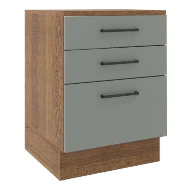 Imagem de Balcão com 3 Gavetas Cinza Agata Madesa