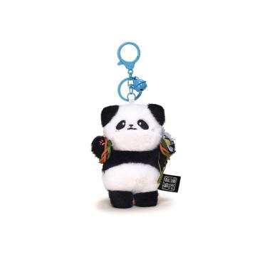 Imagem de Chaveiro de pelúcia Cute Panda Soft em preto e branco