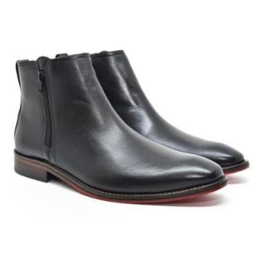 Imagem de Bota Masculina Chelsea Ferracini Caravaggio Couro Nobre Legítimo Solado de Couro 5706-411-Masculino