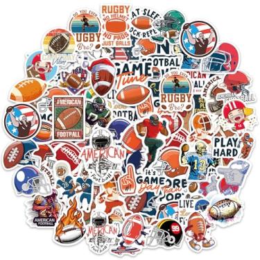 Imagem de Adesivos de futebol, 200 peças de adesivos de futebol para crianças, vinil à prova d'água legal esporte bola de futebol adesivo temático desenhos animados etiquetas de garrafa de água para laptop