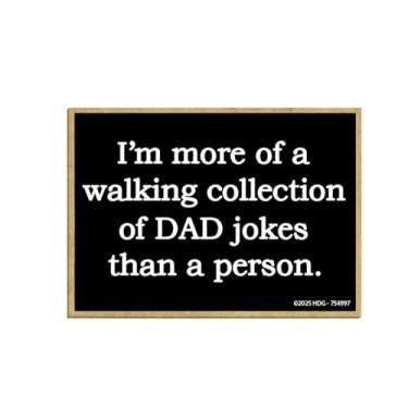 Imagem de Honey Dew Gifts, Coleção Walking of DAD Jokes, 6,3 cm x 9 cm, ímãs de geladeira de madeira, ímãs decorativos, ímãs engraçados, ímãs de geladeira, presentes engraçados para papai, 754997