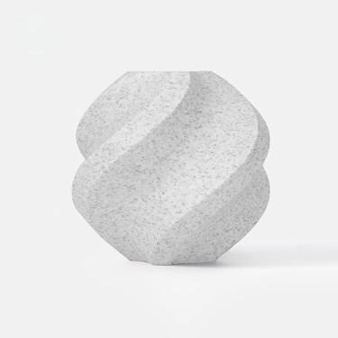 Imagem de Filamento PLA texturizado de mármore original bambu 1,75 mm Stone Rock PLA Filamento para impressora 3D com RFID para Bambu Lab X1/P1/A1 Series 1KG (2,2lbs) +/- 0,03 mm (mármore branco 13103)