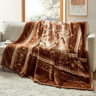 Imagem de Nestl Cobertor de vison coreano king size - cobertor coreano de lã de veludo de 5,4 kg - cobertor de inverno quente e grosso de 2 camadas - resistente a rugas e desbotamento - 213 x 234 cm (marrom)