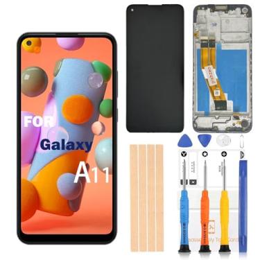 Imagem de Pishzeo Digitalizador LCD OEM de 6,4 polegadas para substituição de tela Samsung Galaxy A11 SM-A115U, M115U, S115dl Touch Display, digitalizador Full HD com acessórios completos (Sreen com moldura