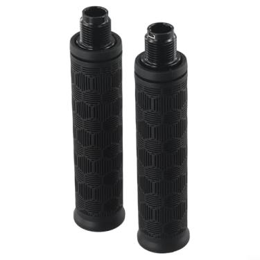 Imagem de Punhos de guidão de borracha antiderrapante para scooter elétrica HX X9, 1 par de liga de alumínio preta de 22 mm de diâmetro interno, capas de alça confortáveis para peças de reposição para equitação