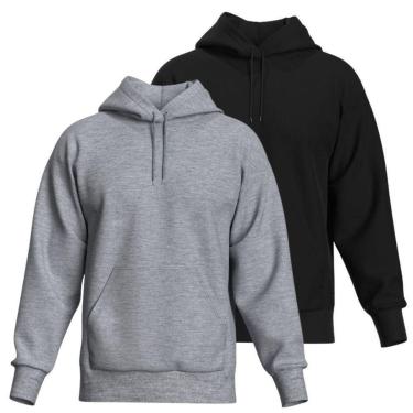 Imagem de Kit 2 Blusas De Moletom Hyve Modelo Canguru Com Capuz Para o Frio Masculino-Masculino