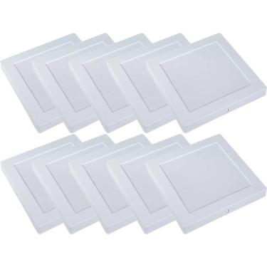 Imagem de Kit 10 Luminária Plafon Led Quadrado Sobrepor 18W 4000K Noll
