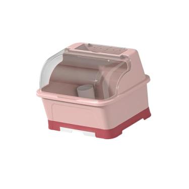 Imagem de Bothyi Escorredor de pratos, bandeja para copos, escorredor de pratos, organizador de pratos com tampa, suporte para garrafas para, garfos para copos, Xl