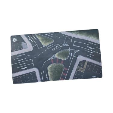 Imagem de menolana Tapete para estacionamento em escala 1/64, tapete para miniatura de garagem de carros, enrolável, para diorama, para brinquedo de garagem, para rato, 90x50cm