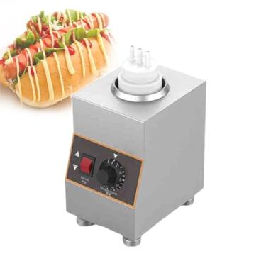 Imagem de CNAOHGHN Aquecedor De Molho De Queijo Com Manteiga De Chocolate, Dispensador De Calda De Chocolate Quente,Com Frascos De Molho De 650ml,Temperatura AjustáVel De 30°C A 85°C,2 MéTodos De Aquecimento