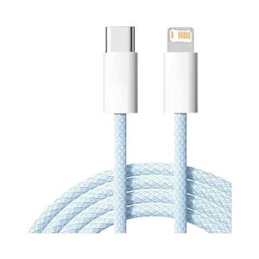 Imagem de Cabo USB-C Trançado De Carregamento Rápido 35W 1m 2m Para iPhone 13 14