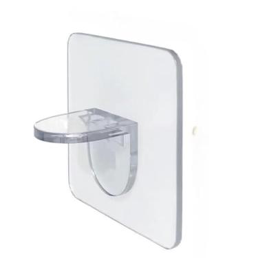 Imagem de Kit 10 Suportes Adesivos para Prateleira – Fixação Forte Sem Furar, Plástico Resistente, Suporta Até 15kg(Mi-50)
