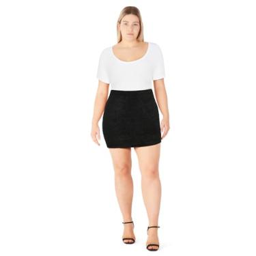 Imagem de City Chic Saia feminina plus size - Ivanna, Preto, 56