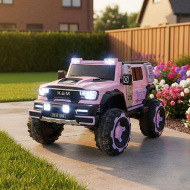 Imagem de Quadriciclo Elétrico Infantil Frente e Ré Kem 12v 4 Motores Carrinho M