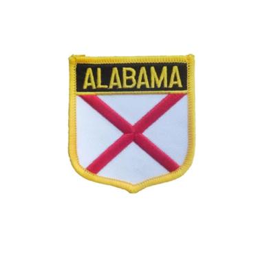 Imagem de Ruoming 1 PÇ Patch de bandeira do Alabama, bordado a ferro ou costurado, tático, militar, bandeira do estado nacional (Alabama)