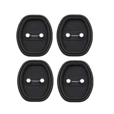 Imagem de Kit 4 Pcs Amortecedor Fechadura Borracha Protetor Porta Do Carro Batente Anti Impacto Colisão Veicular Universal(Kit Preto+Bolsa Organizador)