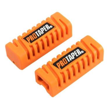 Imagem de Pedaleira De Borracha Universal Estribo Cg 160 Titan Fan Start Cb 250f Protaper Motocross laranja