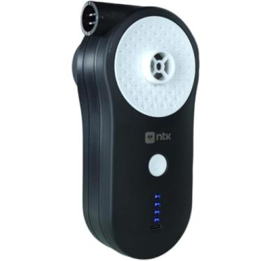 Imagem de Inflador Recarregável USB, 280 L/min, 0.58 PSI, Bateria 4000mAh, Portátil, Plástico ABS, com Kit de Bicos e Cabo USB Tipo-C, 16x7.5cm