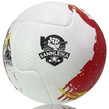 Imagem de SANNLEIKA Bolas de futebol da série Germany Storm tamanho 5, à prova d'água, resistência a flexões e alongamentos, uso de alta frequência, toque suave