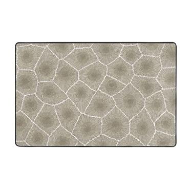 Imagem de ZERAOKE Petoskey Tapete de área de pedra 8 x 1,5 m, tapetes de área de fazenda para sala de estar, decorativo, lavável, antiderrapante, tapetes modernos e macios para quarto, sala de jantar, sala de