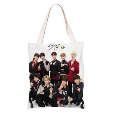 Imagem de Sacola de lona Stray Kids Anime Fans Gift 33x36cm - yiweisai
