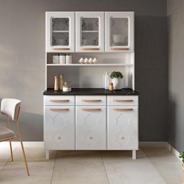 Imagem de Armário de Cozinha de Aço Kit Triplo Telasul Mirage New Branco