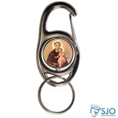 Imagem de Chaveiro Mosquetão Giratório Santo Antônio - Mod. 02 - SJO Artigos Rel