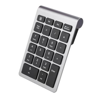 Imagem de Luqeeg Mini Teclado Sem Fio 22 Teclas Teclado Numérico USB Plug and Play, 80 Horas de Uso para XP, Velocidade de Recuperação Rápida para Estudantes, ABS Iron Grey (#12)