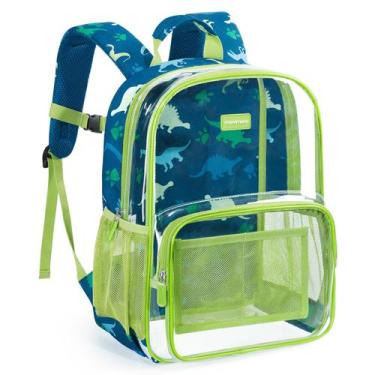 Imagem de Mochila mommore Clear for Kids School Dinosaur de 15 polegadas