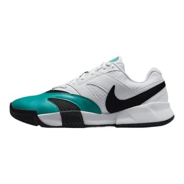 Imagem de Nike Court Lite 4 Tênis masculino (branco/esmeralda radiante/preto), Branco/Esmeralda Radiante/Preto, 45
