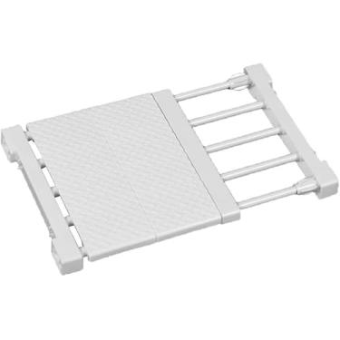 Imagem de Divisórias expansíveis de prateleira de armário ajustáveis para armário de armazenamento, organizador de guarda-roupa, separadores de haste de tensão para quarto, banheiro, cozinha, estante de livros