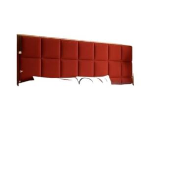 Imagem de Cabeceira Estofada 40x30 Autocolante Modular Cama Solteiro, Casal, Queen e King (VERMELHO 40X30,14)